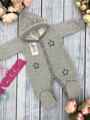 Купить оптом 219-С. Комбинезон ясельный, хлопок 65%, 35% ПЭ, футер с начёсом 62.68,74 в Ялте