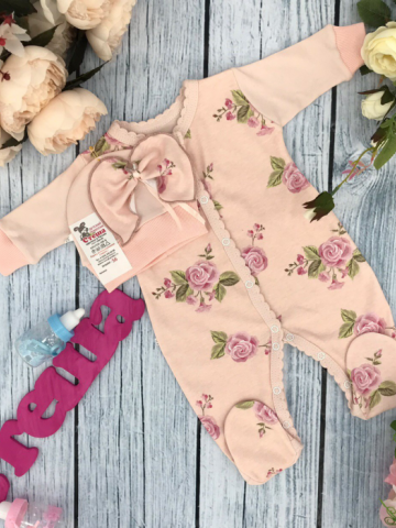 Купить оптом 222. Комбинезон "Роза", хлопок 100 % интерлок в Ялте